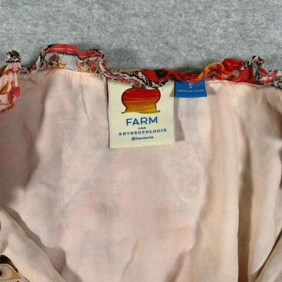 Farm Rio Anthropologie Maxi Dress Womens‎ S Floral Boho Cottagecore Ruffle Flowy - Picture 2 of 12